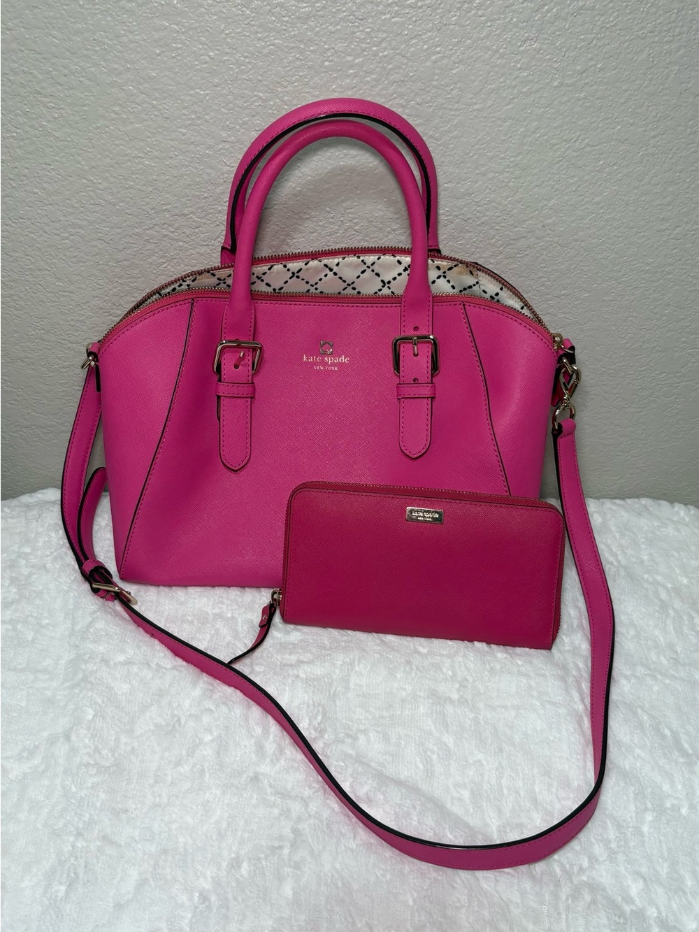 🩷 Kate Spade Pink Satchel Handbag and Wallet